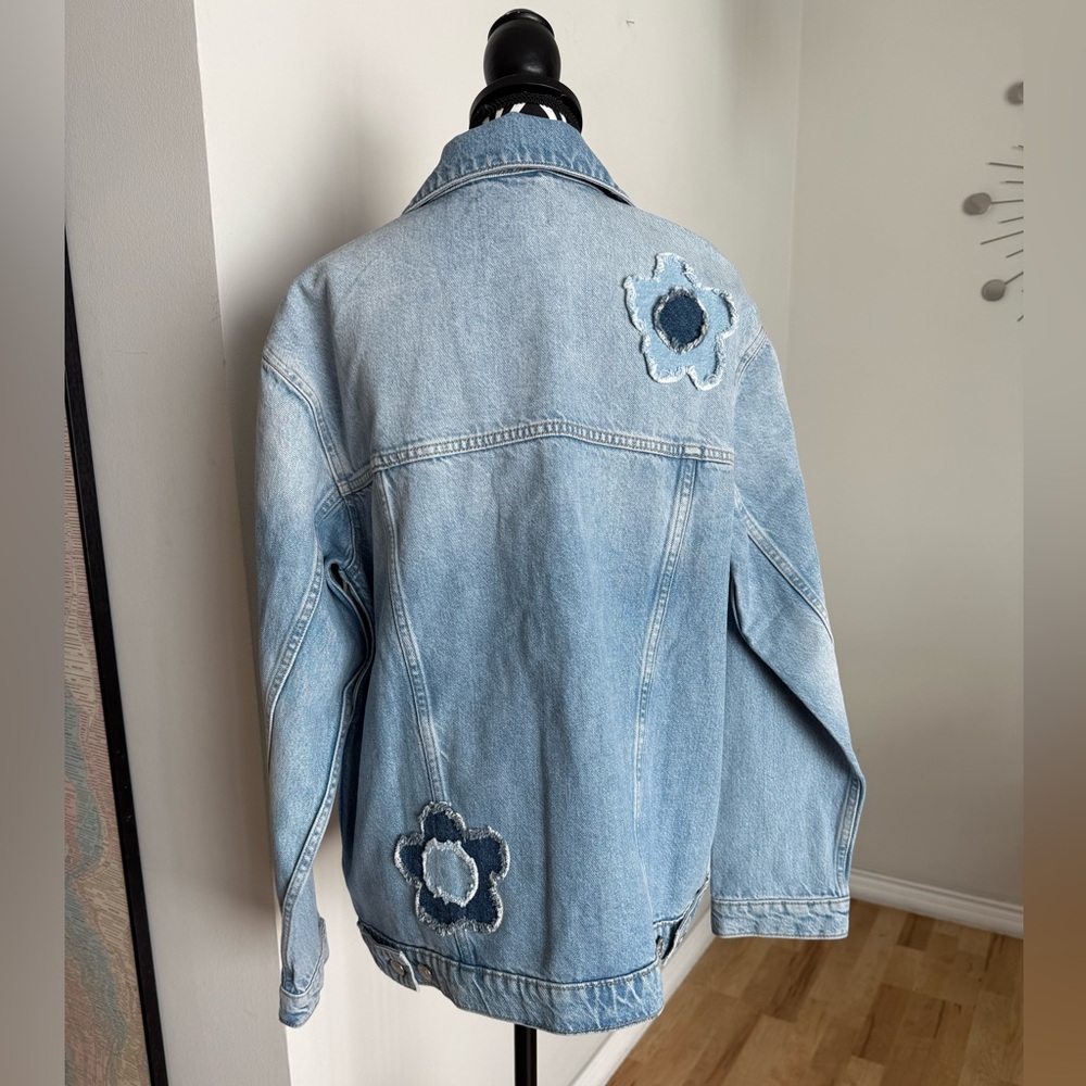 NWT Rails Grove Boyfriend Trucker Jacket in Indigo Bloom Boho 100% Cotton HP ๐๐ฅณ - Picture 10 of 16